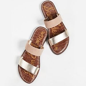 Sam Edelman Gala Leather & Suede Slide Sandals